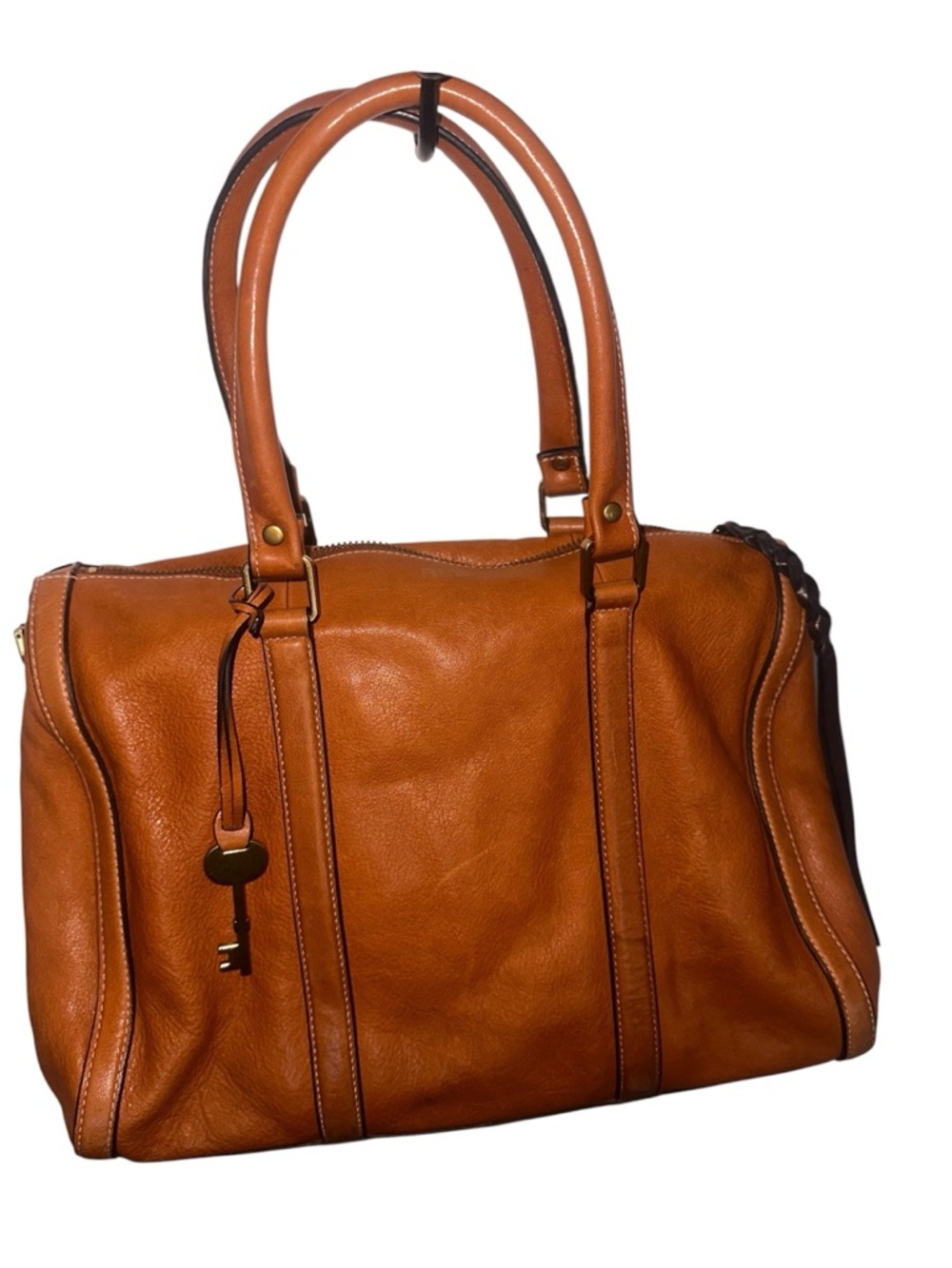 Fossil Kendall Satchel Large Rare Like New Leather Y2K Speedy Style Purse